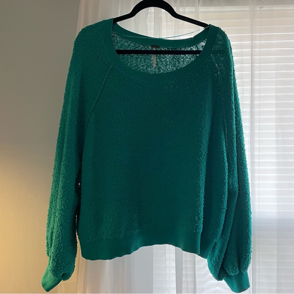 Free People: Found My Friend Pullover Sweater— Large Green